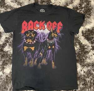 Dom Mens Back Off Tough Dogs Graphic T-Shirt Black